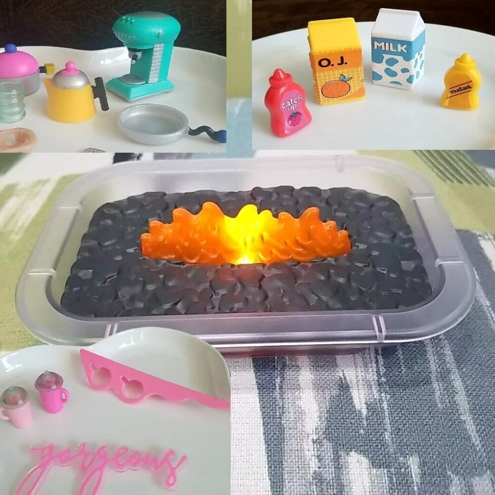 LOL Surprise OMG Fashion House Playset Replacements Lot Firepit & Accessories